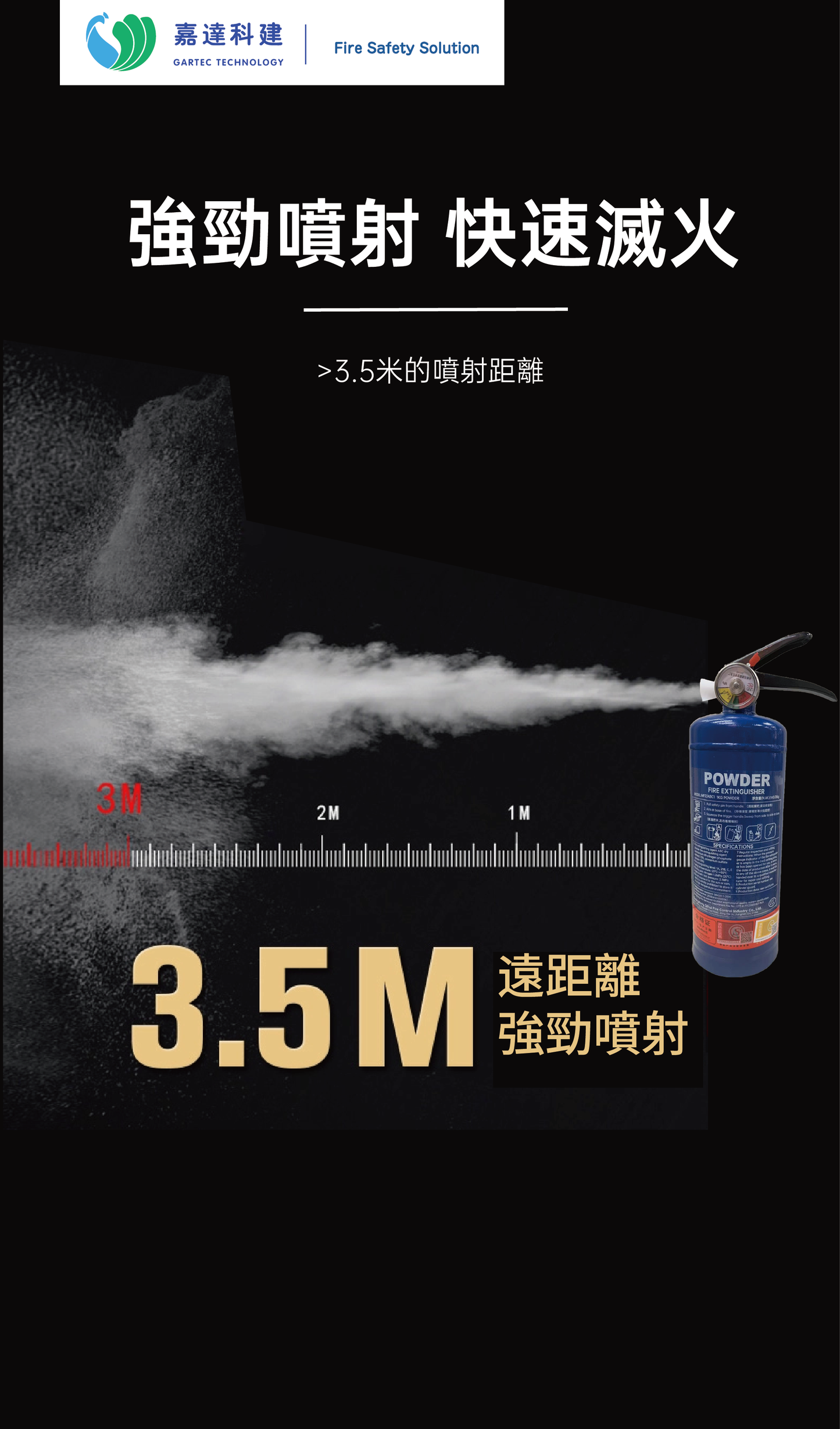 Portable dry powder fire extinguisher (1KG)